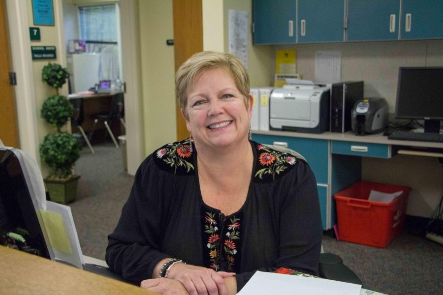 Brenda Anderton works in the Student Services Office. 