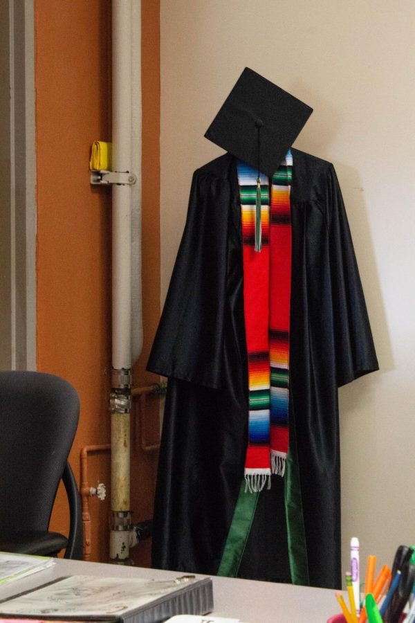 When CE2 students graduate early, they get to put on the cap and gown and have their photos taken. They can also return to walk with the rest of the class at graduation.