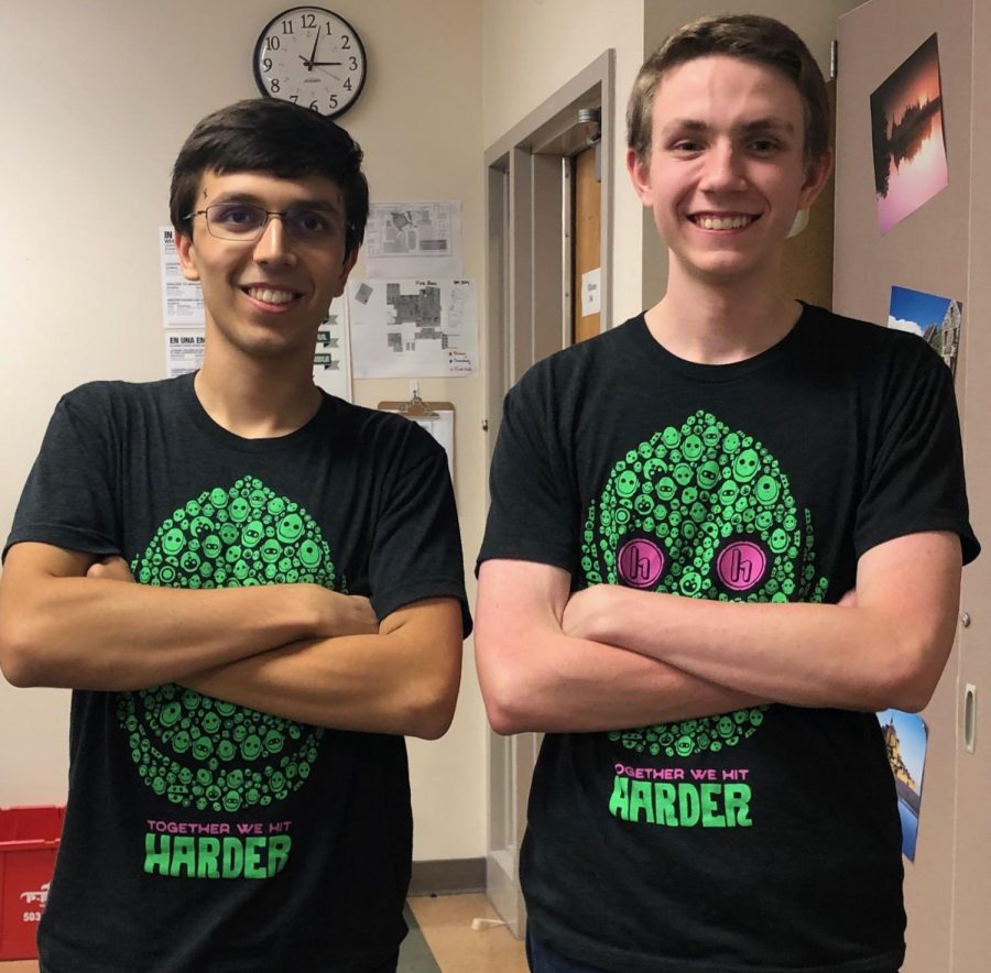 Seniors Aaron Jobe (left) and Aaron Esau (right) placed third in the US Western Region at CSAW this year. their team was also ranked the eight high school team globally. 