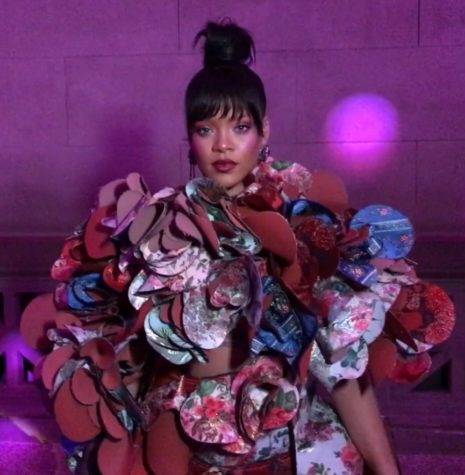 Rihanna always rises to the occasion with her costumes at the Met Gala. This year she wore a black overcoat and black beanie, but this 2017 file photo showed that she has stunned before.